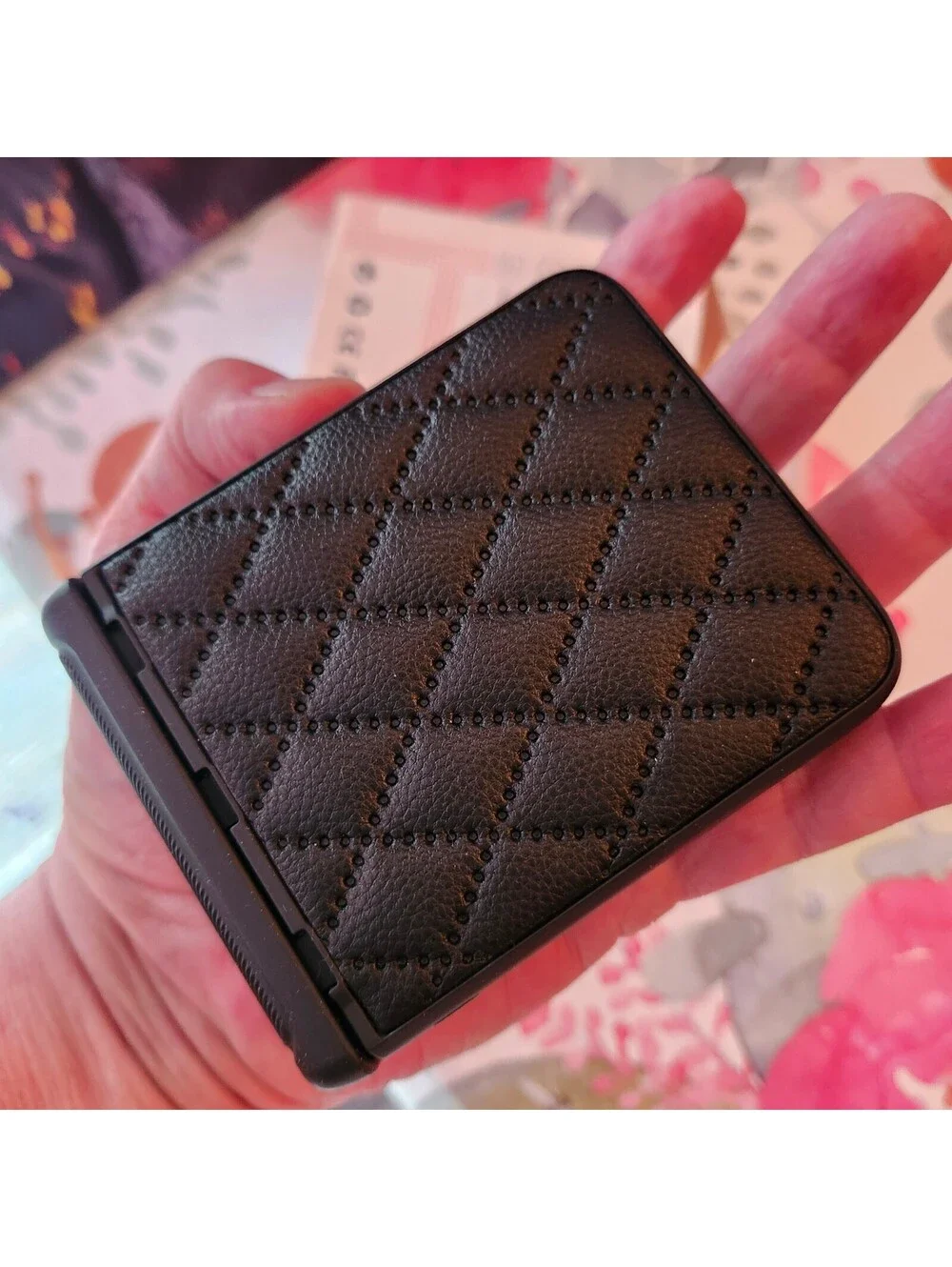 Samsung Galaxy Z Flip 4 5G Black Quilted Protective Phone Case New